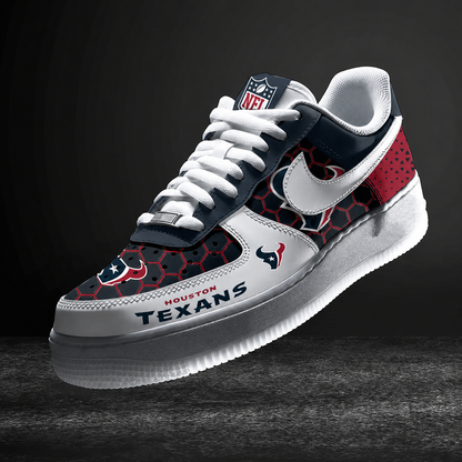 LIMITED EDITION - NEW CUSTOMIZED NFL15 HTT HOUSTON TEXANS AF1 SNEAKERS