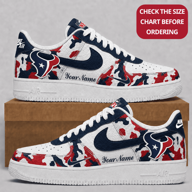 [SPECIAL OFFER] NEW CUSTOMIZED NFL15 HTT HOUSTON TEXANS AF1 SHOES