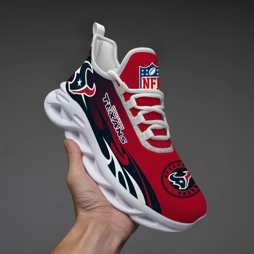 LIMITED EDITION - NEW CUSTOMIZED NFL15 HTT HOUSTON TEXANS UNISEX MAX SOUL SHOES