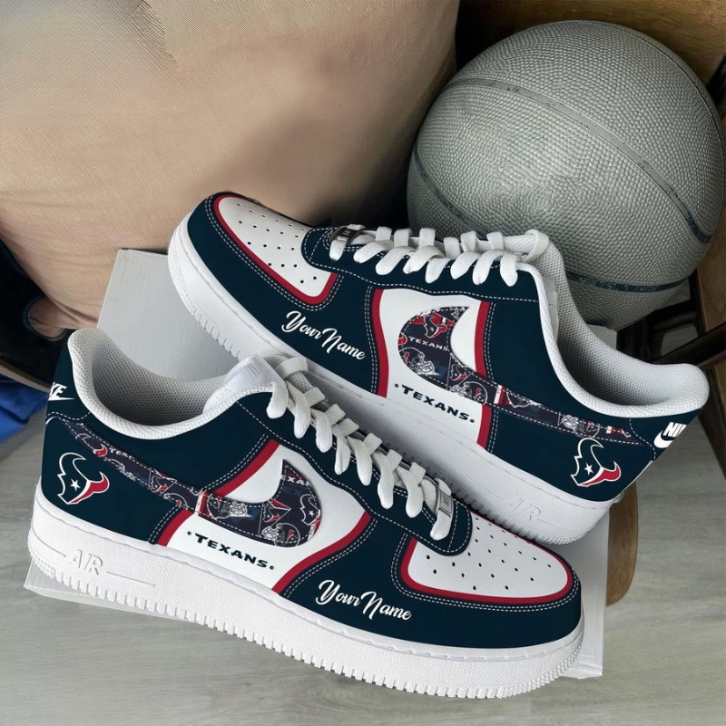 LIMITED EDITION - NEW CUSTOMIZED NFL15 HTT HOUSTON TEXANS AF1 SNEAKERS