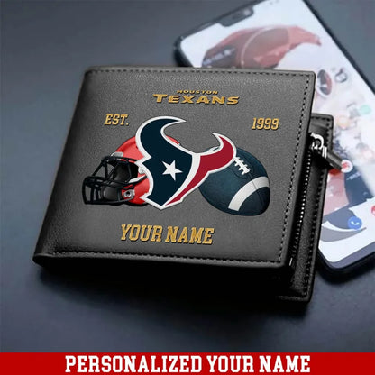 LIMITED EDITION - NEW CUSTOMIZED NFL15 HTT HOUSTON TEXANS LEATHER WALLET
