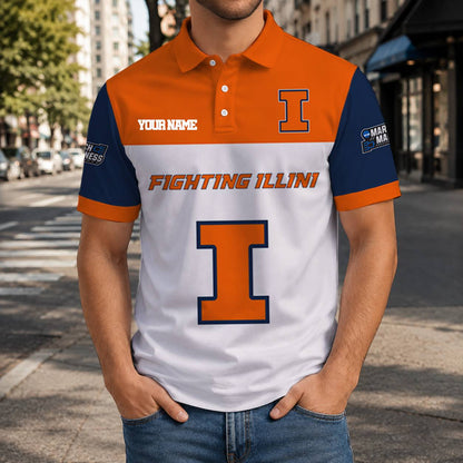 LIMITED EDITION - NEW CUSTOMIZED NCAA MAM15 IFI ILLINOIS FIGHTING ILLINI T-SHIRT, POLO SHIRT, ZIP POLO SHIRT, SWEATSHIRT, HOODIE & ZIP HOODIE
