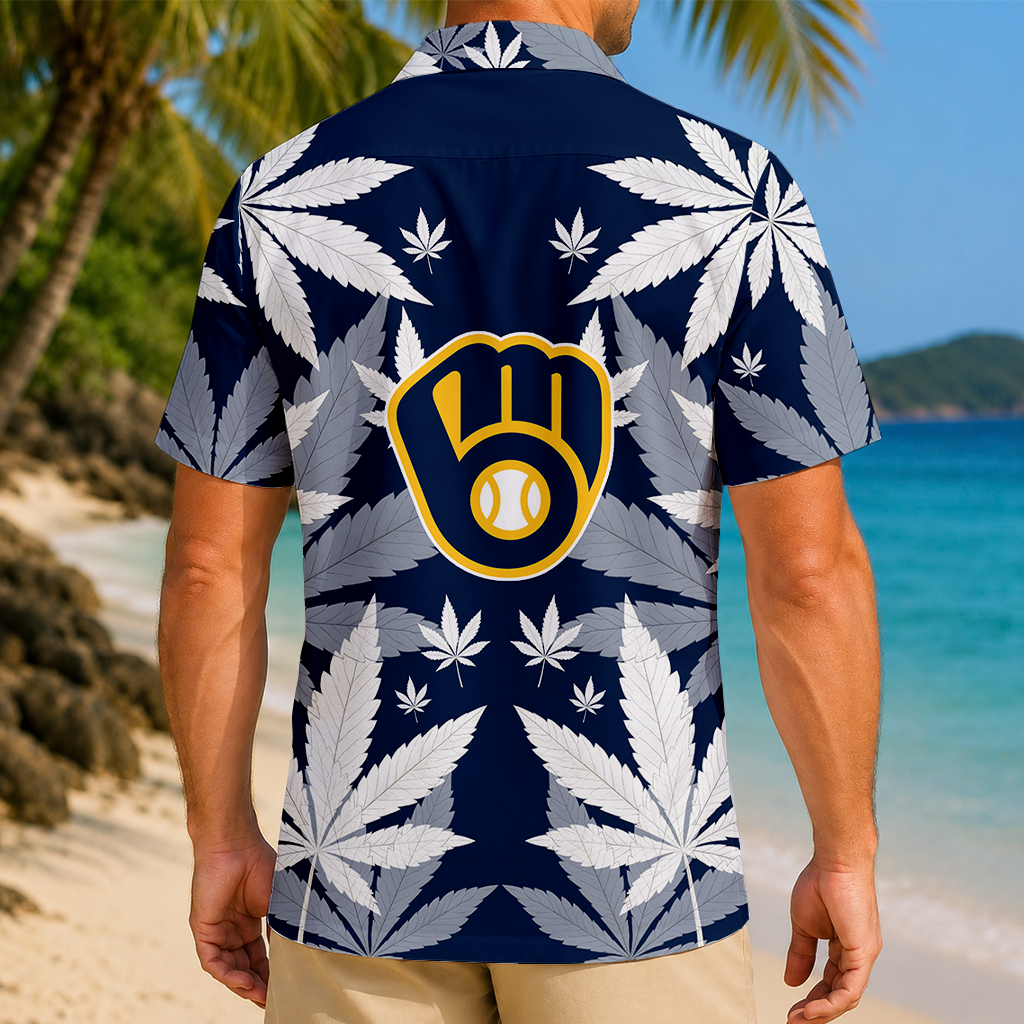 LIMITED EDITION - NEW CUSTOMIZED MLB15 MBS MILWAUKEE BREWERS UNISEX HAWAIIAN SHIRT