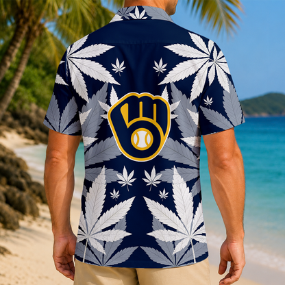 LIMITED EDITION - NEW CUSTOMIZED MLB15 MBS MILWAUKEE BREWERS UNISEX HAWAIIAN SHIRT