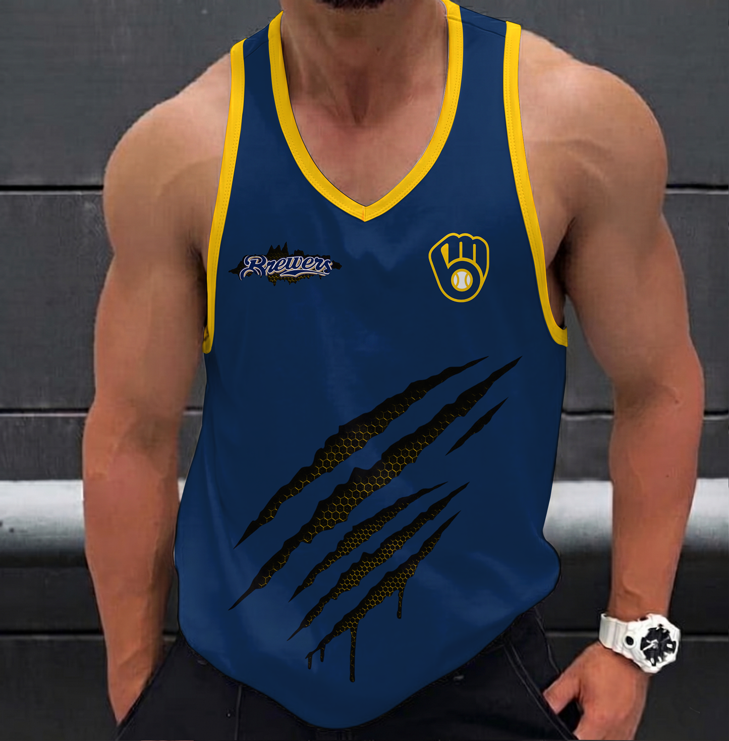 VIRAL EDITION - NEW CUSTOMIZED MLB15 MILWAUKEE BREWERS UNISEX TANK TOP