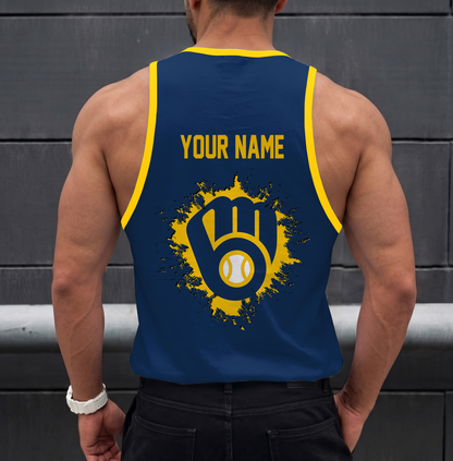 VIRAL EDITION - NEW CUSTOMIZED MLB15 MILWAUKEE BREWERS UNISEX TANK TOP