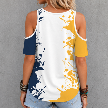 [FLASH SALE] NEW CUSTOMIZED MLB15 MBS MILWAUKEE BREWERS CRISS CROSS V-NECK TOP