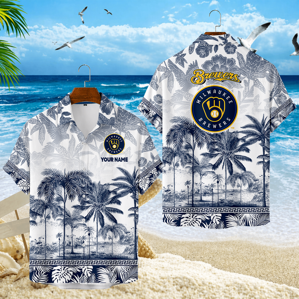 LIMITED EDITION - NEW CUSTOMIZED MLB15 MBS MILWAUKEE BREWERS UNISEX HAWAIIAN SHIRT
