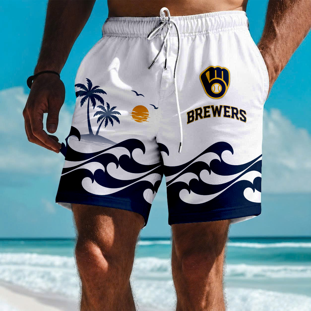 LIMITED EDITION - NEW PREMIUM MLB15 MBS MILWAUKEE BREWERS SHORT PANTS
