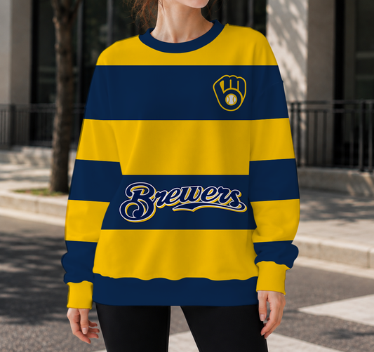 LIMITED EDITION - NEW CUSTOMIZED MLB15 MBS MILWAUKEE BREWERS UNISEX SWEATSHIRT
