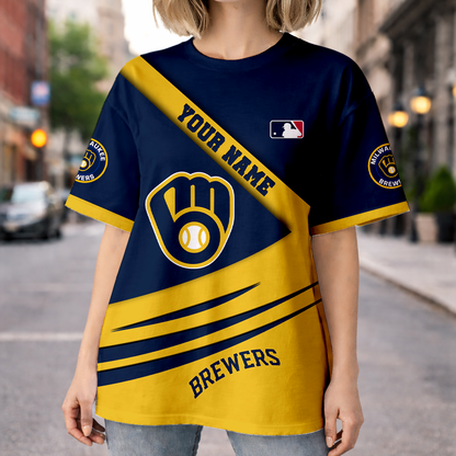 LIMITED EDITION - NEW CUSTOMIZED MLB15 MBS MILWAUKEE BREWERS UNISEX T-SHIRT, POLO, HOODIE & JACKETS