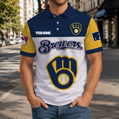 LIMITED EDITION - NEW CUSTOMIZED MLB15 MBS MILWAUKEE BREWERS T-SHIRT, POLO SHIRT, ZIP POLO SHIRT, SWEATSHIRT, HOODIE & ZIP HOODIE