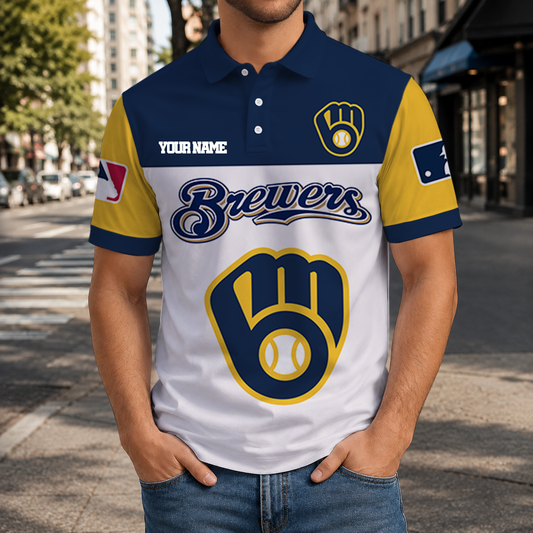 LIMITED EDITION - NEW CUSTOMIZED MLB15 MBS MILWAUKEE BREWERS T-SHIRT, POLO SHIRT, ZIP POLO SHIRT, SWEATSHIRT, HOODIE & ZIP HOODIE