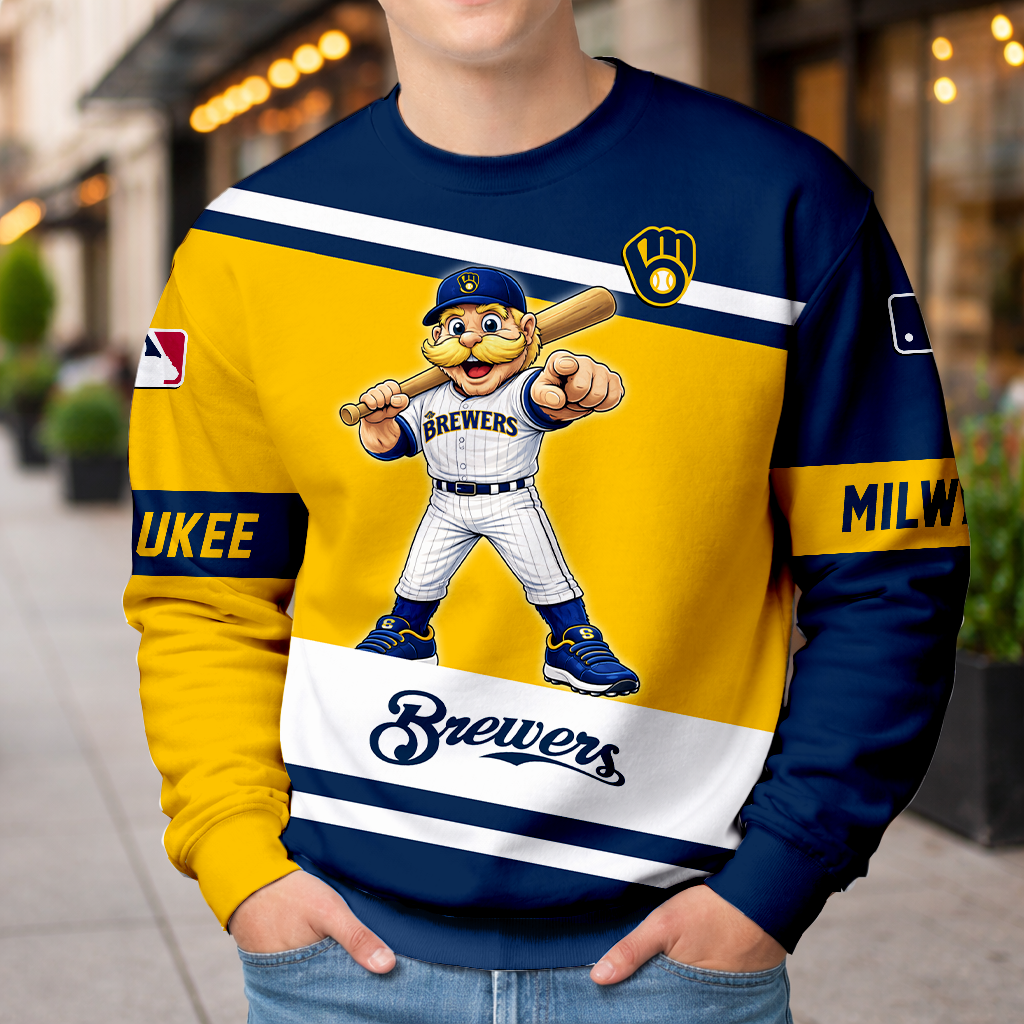 LIMITED EDITION - NEW CUSTOMIZED MLB15 MBS MILWAUKEE BREWERS UNISEX T-SHIRT, HOODIE & JACKETS