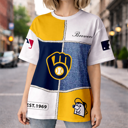 LIMITED EDITION - NEW CUSTOMIZED MLB15 MBS MILWAUKEE BREWERS UNISEX T-SHIRT, POLO, HOODIE & JACKETS