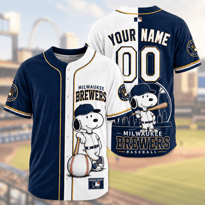 [FLASH SALE] NEW CUSTOMIZED MLB15 MBS MILWAUKEE BREWERS BASEBALL JERSEY