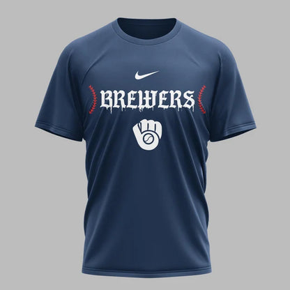 [FLASH SALE] NEW CUSTOMIZED MLB15 MBS MILWAUKEE BREWERS MUTICOLOR T-SHIRT