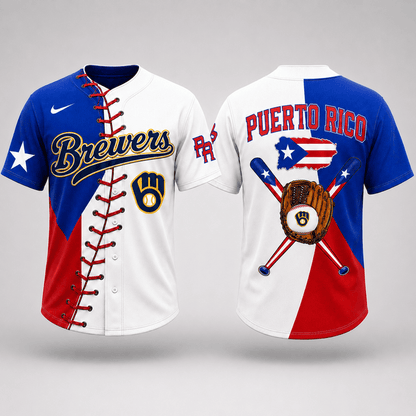 [FLASH SALE] NEW CUSTOMIZED MLB15 MBS MILWAUKEE BREWERS BASEBALL JERSEY