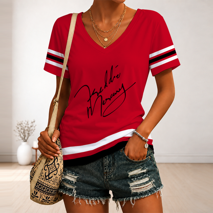 [FAN EXCLUSIVE] NEW CUSTOMIZED FREDDIE MERCURY V-NECK FEMALE SHIRT
