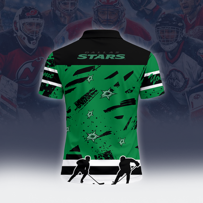 [SUPER SALE] NEW CUSTOMIZED NHL15 DLS DALLAS STARS POLO SHIRT
