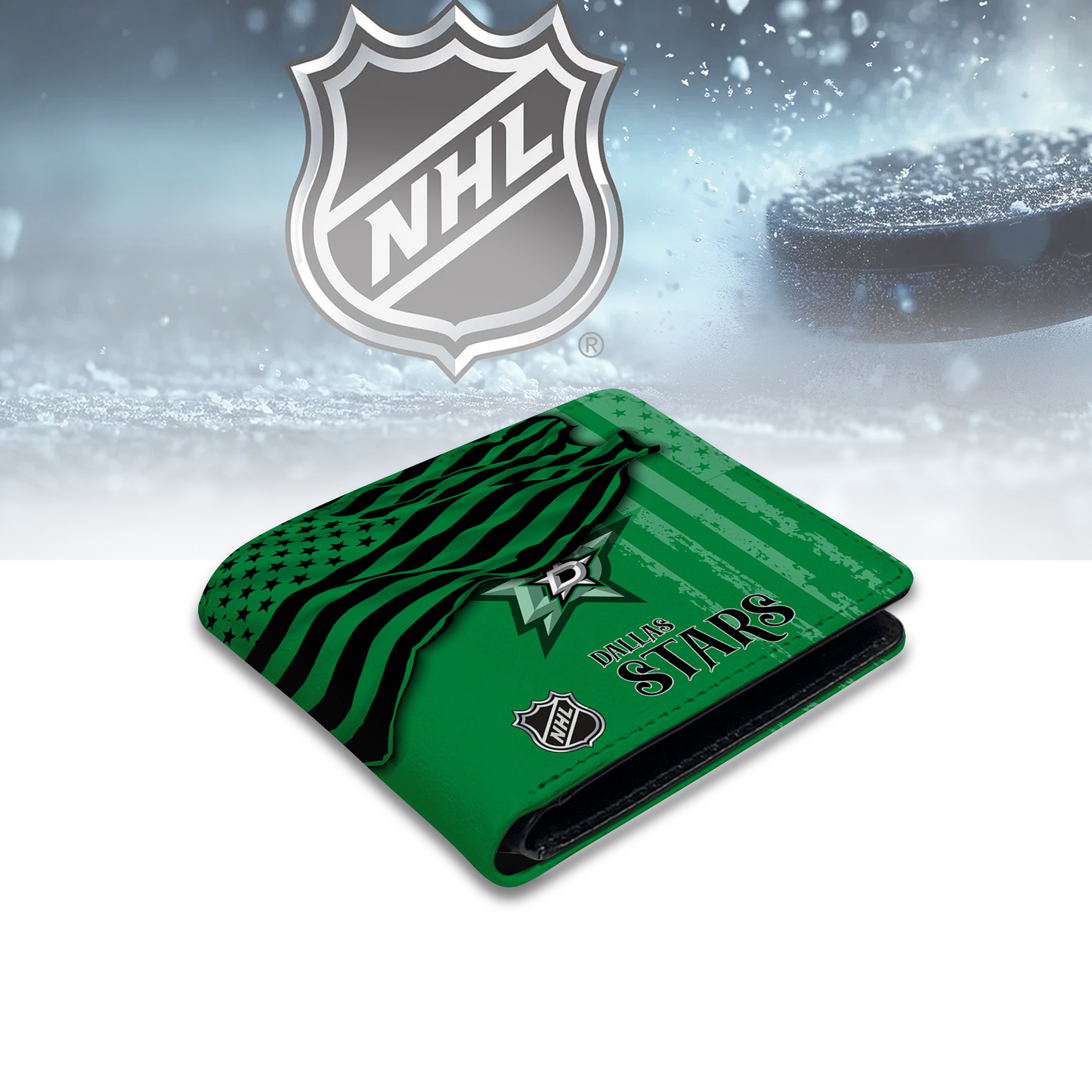 [SUPER SALE ] NEW CUSTOMIZED NHL15 DLS DALLAS STARS LEATHER WALLET