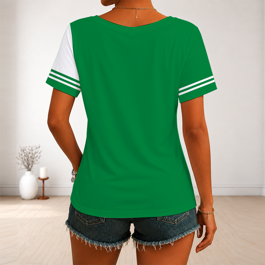 [SUPER SALE] NEW CUSTOMIZED NHL15 DLS DALLAS STARS V-NECK FEMALE SHIRT