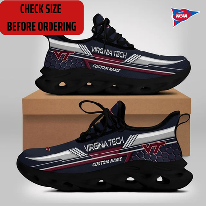 ELITE EDITION - NEW CUSTOMIZED NCAA FBS15 VTH VIRGINIA TECH HOKIES CLUNKY SNEAKERS