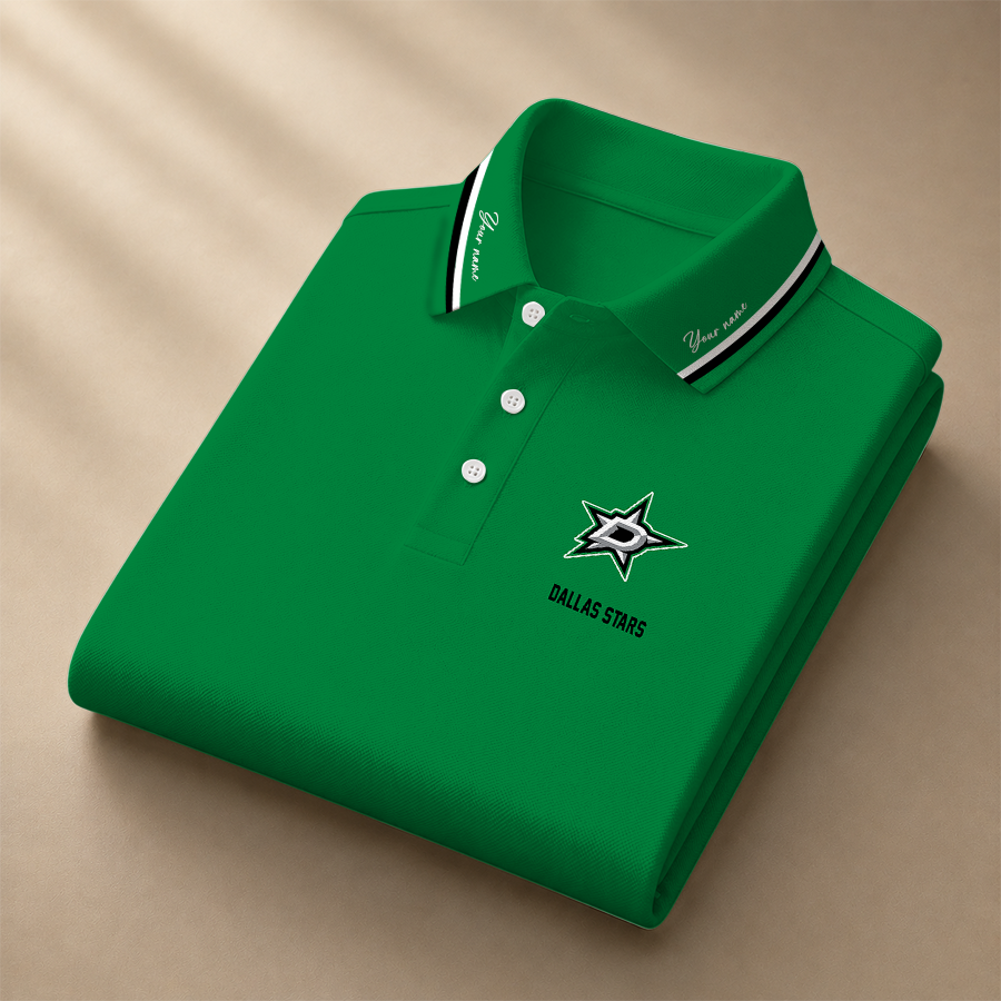 [SUPER SALE] NEW CUSTOMIZED NHL15 DLS DALLAS STARS POLO SHIRT