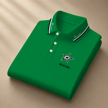 [SUPER SALE] NEW CUSTOMIZED NHL15 DLS DALLAS STARS POLO SHIRT