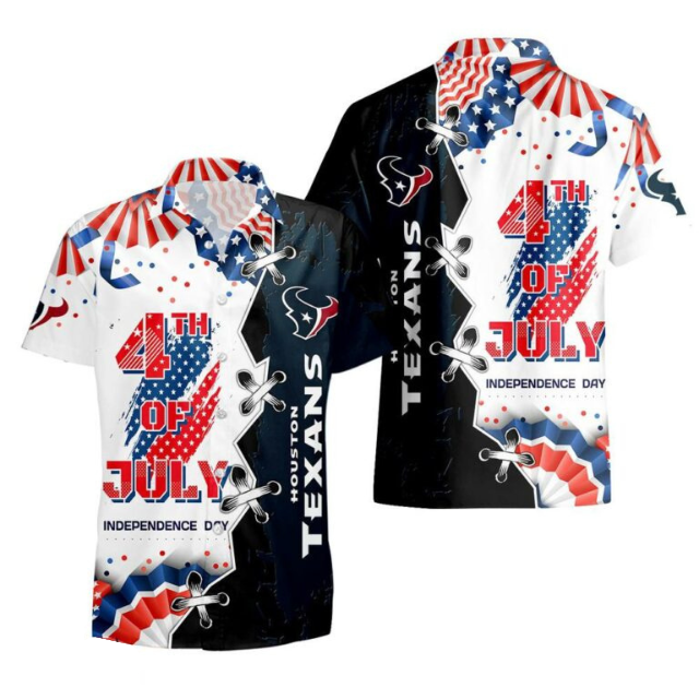 MEGA SALE - NEW CUSTOMIZED NFL15 HTT HOUSTON TEXANS INDEPENDENCE DAY HAWAIIAN SHIRT