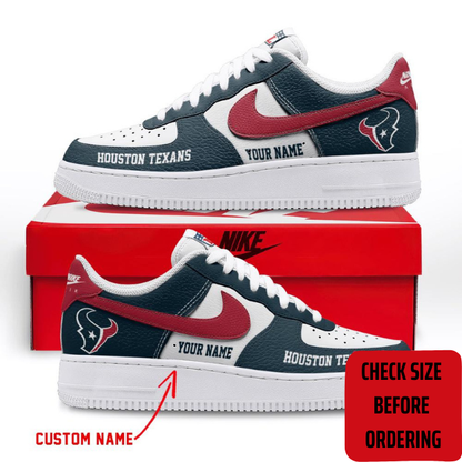 ELITE EDITION - NEW CUSTOMIZED NFL15 HTT HOUSTON TEXANS AF1 SHOES