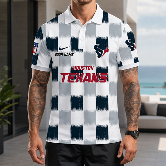 [SPECIAL OFFER] NEW CUSTOMIZED NFL15 HTT HOUSTON TEXANS POLO SHIRT