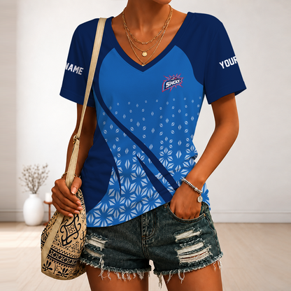 [FAN FAVORITE] NEW CUSTOMIZED WNBA15 DTS DETROIT SHOCK V-NECK FEMALE SHIRT