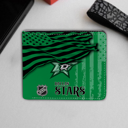 [SUPER SALE ] NEW CUSTOMIZED NHL15 DLS DALLAS STARS LEATHER WALLET
