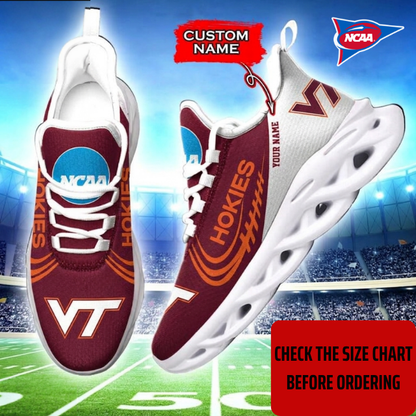 ELITE EDITION - NEW CUSTOMIZED NCAA FBS15 VTH VIRGINIA TECH HOKIES CLUNKY SNEAKERS