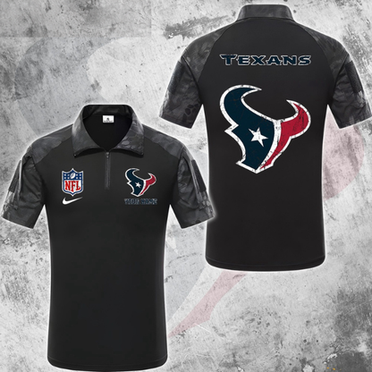 ELITE EDITION - NEW CUSTOMIZED NFL15 HTT HOUSTON TEXANS POLO SHIRT, ZIP POLO SHIRT & T-SHIRTS