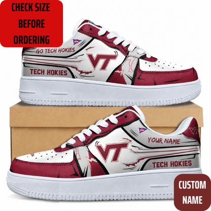 VIRAL EDITION - NEW CUSTOMIZED NCAA FBS15 VTH VIRGINIA TECH HOKIES AF1 SHOES