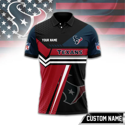 SPECIAL EDITION - NEW CUSTOMIZED NFL15 HTT HOUSTON TEXANS POLO SHIRT, ZIP POLO SHIRT & T-SHIRTS