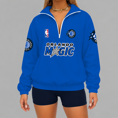 [HOT DEAL] NEW CUSTOMIZED NBA15 OMA ORLANDO MAGIC V-NECK ZIPPER SWEATSHIRT JACKET