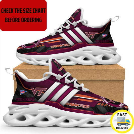 ELITE EDITION - NEW CUSTOMIZED NCAA FBS15 VTH VIRGINIA TECH HOKIES CLUNKY SNEAKERS