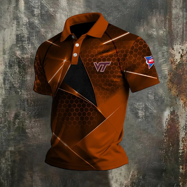 VIRAL EDITION - NEW CUSTOMIZED NCAA FBS15 VTH VIRGINIA TECH HOKIES POLO SHIRT, ZIP POLO SHIRT & T-SHIRTS