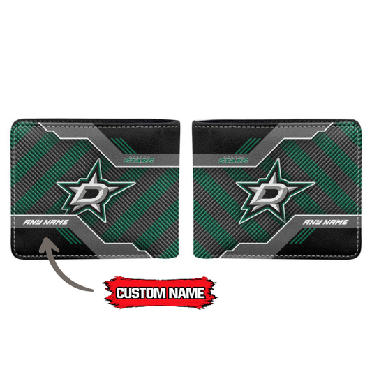 VIRAL EDITION - NEW CUSTOMIZED NHL15 DLS DALLAS STARS LEATHER WALLET
