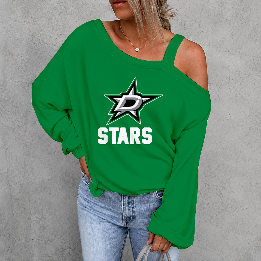 [SUPER SALE] NEW CUSTOMIZED NHL15 DLS DALLAS STARS DROP SHOULDER SWEATSHIRT