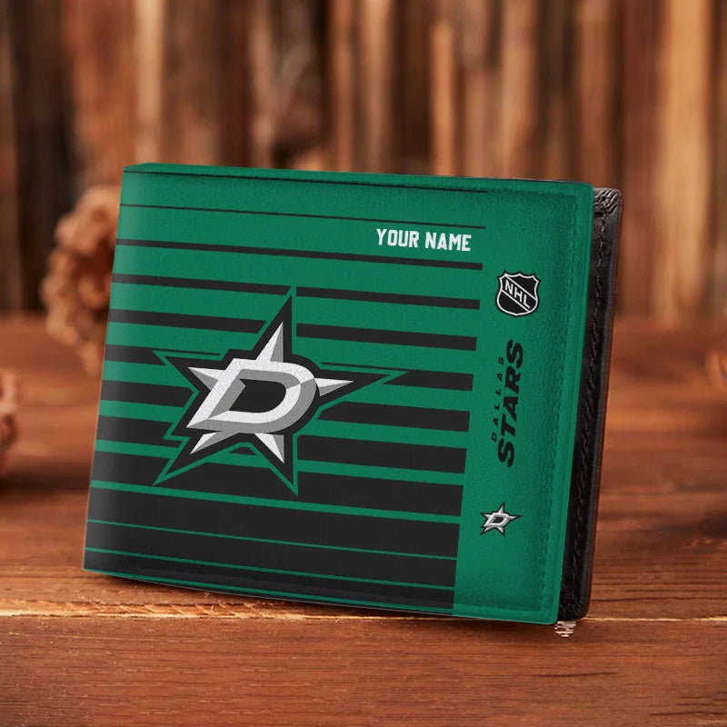 VIRAL EDITION - NEW CUSTOMIZED NHL15 DLS DALLAS STARS LEATHER WALLET