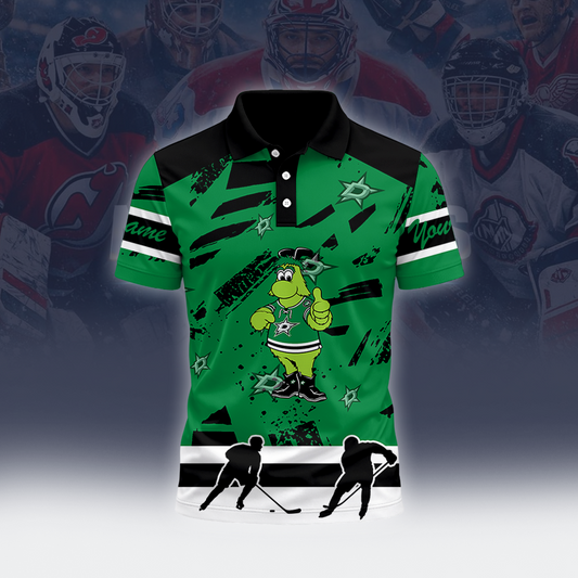 [SUPER SALE] NEW CUSTOMIZED NHL15 DLS DALLAS STARS POLO SHIRT