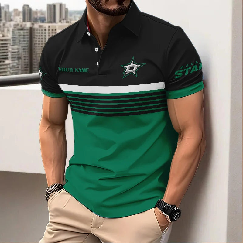 VIRAL EDITION - NEW CUSTOMIZED NHL15 DLS DALLAS STARS POLO SHIRT, ZIP POLO SHIRT & T-SHIRTS