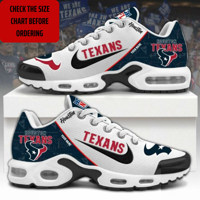 ELITE EDITION - NEW CUSTOMIZED NFL15 HTT HOUSTON TEXANS AIR MAX PLUS SNEAKERS