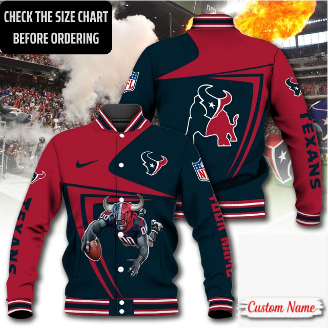 EXCLUSIVE EDITION - NEW CUSTOMIZED NFL15 HTT HOUSTON TEXANS SATIN VARSITY & BASEBALL JACKET