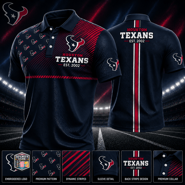 VIRAL EDITION - NEW CUSTOMIZED NFL15 HTT HOUSTON TEXANS POLO SHIRT, ZIP POLO SHIRT & T-SHIRTS
