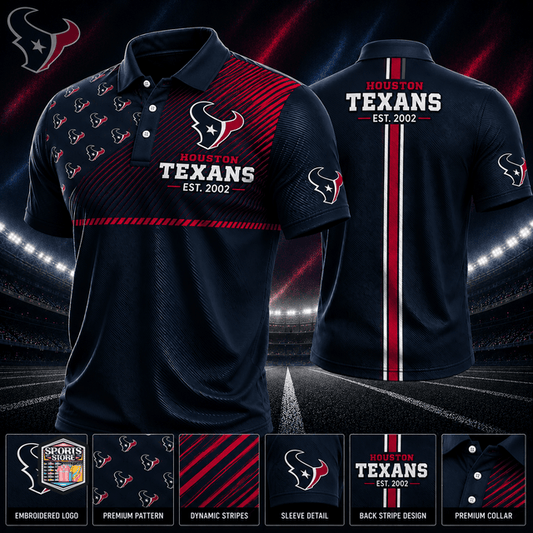 VIRAL EDITION - NEW CUSTOMIZED NFL15 HTT HOUSTON TEXANS POLO SHIRT, ZIP POLO SHIRT & T-SHIRTS